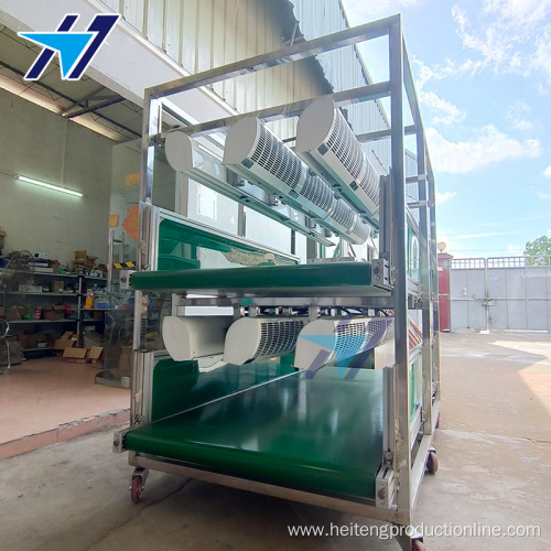 Double layer cooling conveyor